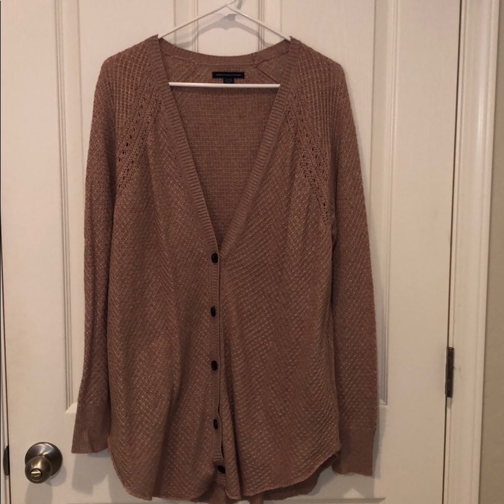 AE Rosy pink button cardigan sz XL